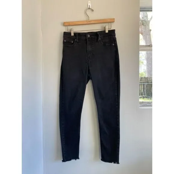 Lucky Brand Bridgette Skinny Jeans Black Stretch Women’s 8/29 Ankle - Picture 2 of 11